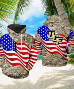 UCF Knights NCAA US Flag Camo Veteran 3D Printed Hoodie