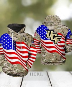 UCF Knights NCAA US Flag Camo Veteran 3D Printed Hoodie