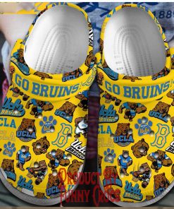 UCLA Bruins Football Yellow Pattern Crocs Shoes