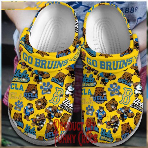 UCLA Bruins Football Yellow Pattern Crocs Shoes