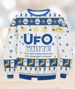 UFO White Beer Ugly Christmas Sweater, Xmas Sweatshirt Gifts