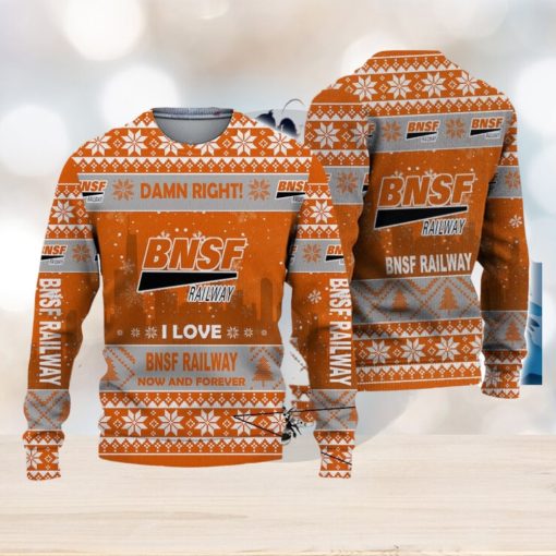 UGLY SWEATER BNSF Railway Limited 3D Christmas Sweater For Men And Women