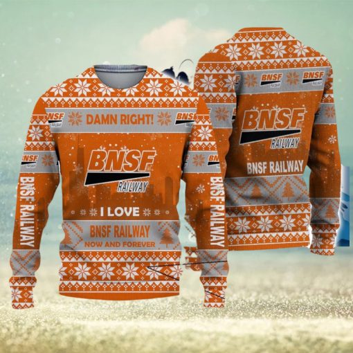 UGLY SWEATER BNSF Railway Limited 3D Christmas Sweater For Men And Women