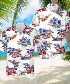 US Air Force North American F 100 Super Sabre, 4th Of July Hawaiian Shirt