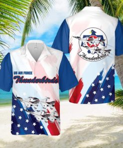 US Air Force Thunderbirds, Red White And Blue Hawaiian Shirt