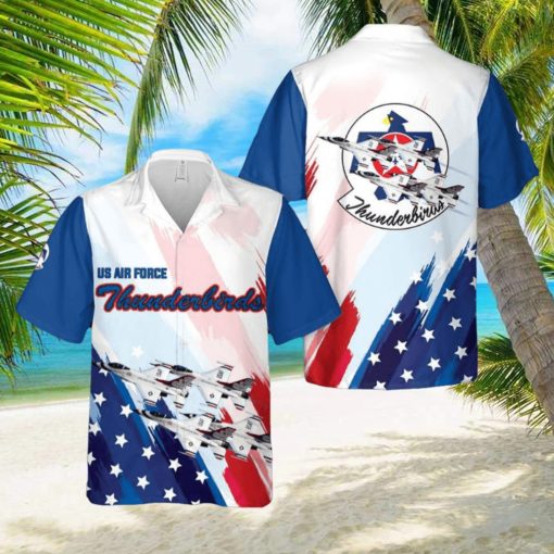 US Air Force Thunderbirds, Red White And Blue Hawaiian Shirt