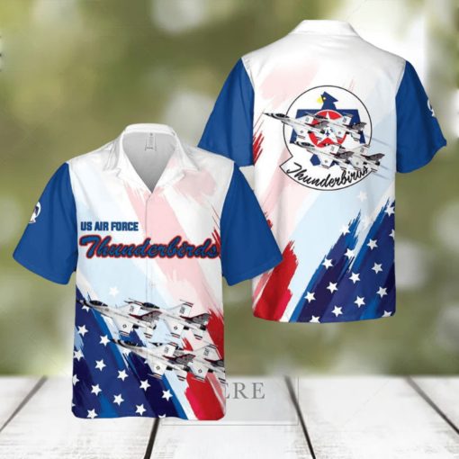 US Air Force Thunderbirds, Red White And Blue Hawaiian Shirt