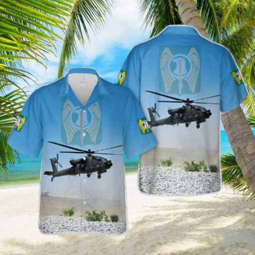 US Army 1 501st Attack Reconnaissance Battalion Iron Dragons AH 64E Apache Hawaiian Shirt