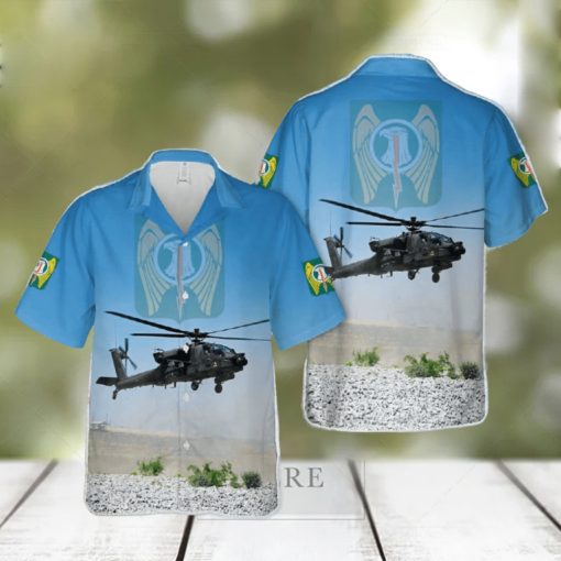 US Army 1 501st Attack Reconnaissance Battalion Iron Dragons AH 64E Apache Hawaiian Shirt