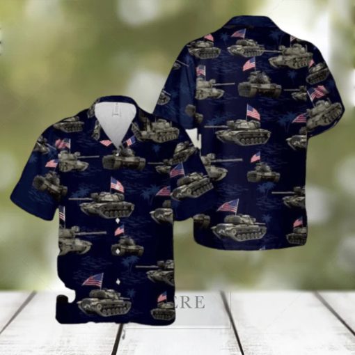 US Army M60A1 Tank July 4th Aloha Hawaiian Shirt Men And Women Summer Vacation Shirt Beach Lover Gift