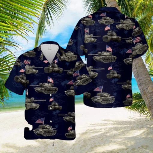 US Army M60A1 Tank July 4th Aloha Hawaiian Shirt Men And Women Summer Vacation Shirt Beach Lover Gift