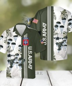 US Army Paratroopers With The 82nd Airborne Division Parachute Hawaiian Shirt