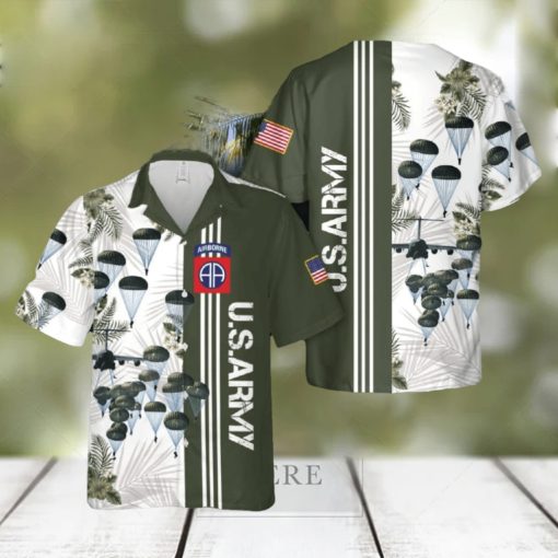 US Army Paratroopers With The 82nd Airborne Division Parachute Hawaiian Shirt