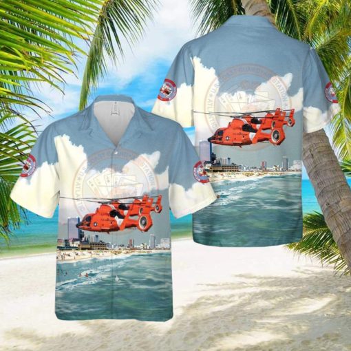 US Coast Guard Air Station Atlantic City MH 65E Dolphin Hawaiian Shirt