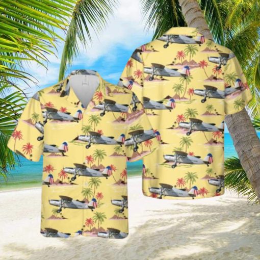 US Coast Guard Fairchild 24 WW2 Hawaiian Shirt 3D Printed Aloha Summer Shirt