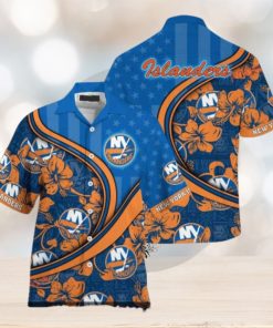 US Flag NHL Theme New York Islanders Summer Hawaiian Shirt