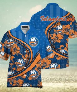 US Flag NHL Theme New York Islanders Summer Hawaiian Shirt