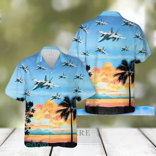 US Navy Boeing EA 18G Growler Hawaiian Shirt Beach Lover Gift