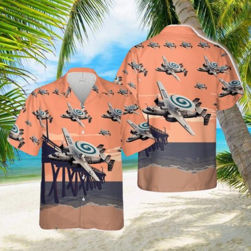 US Navy E 2C Hawkeye Of VAW 123 Screwtops Hawaiian Shirt Beach Lover Gift