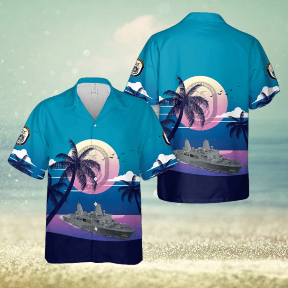 US Navy USS Arlington (LPD 24) Hawaiian Shirt US Navy USS Arlington (LPD 24) Hawaiian Shirt