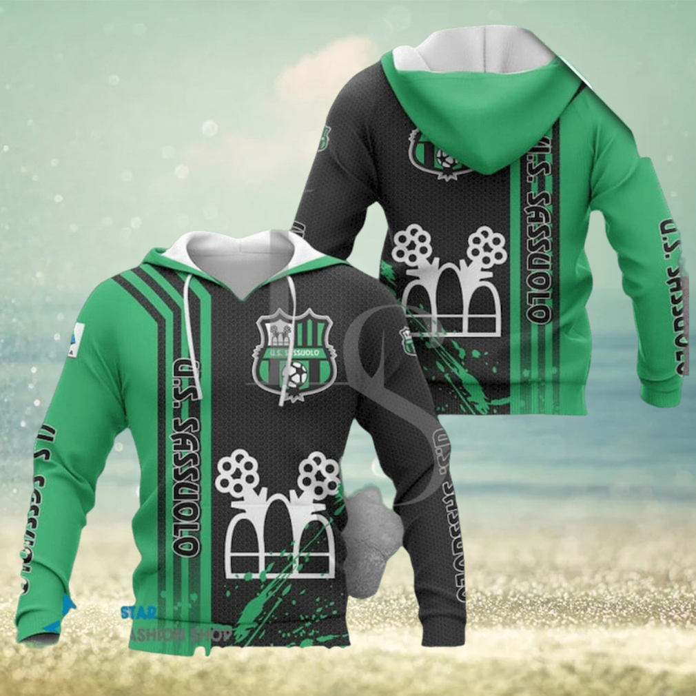 US Sassuolo Calcio Black Green Pullover Hoodie US Sassuolo Calcio Black Green Pullover Hoodie