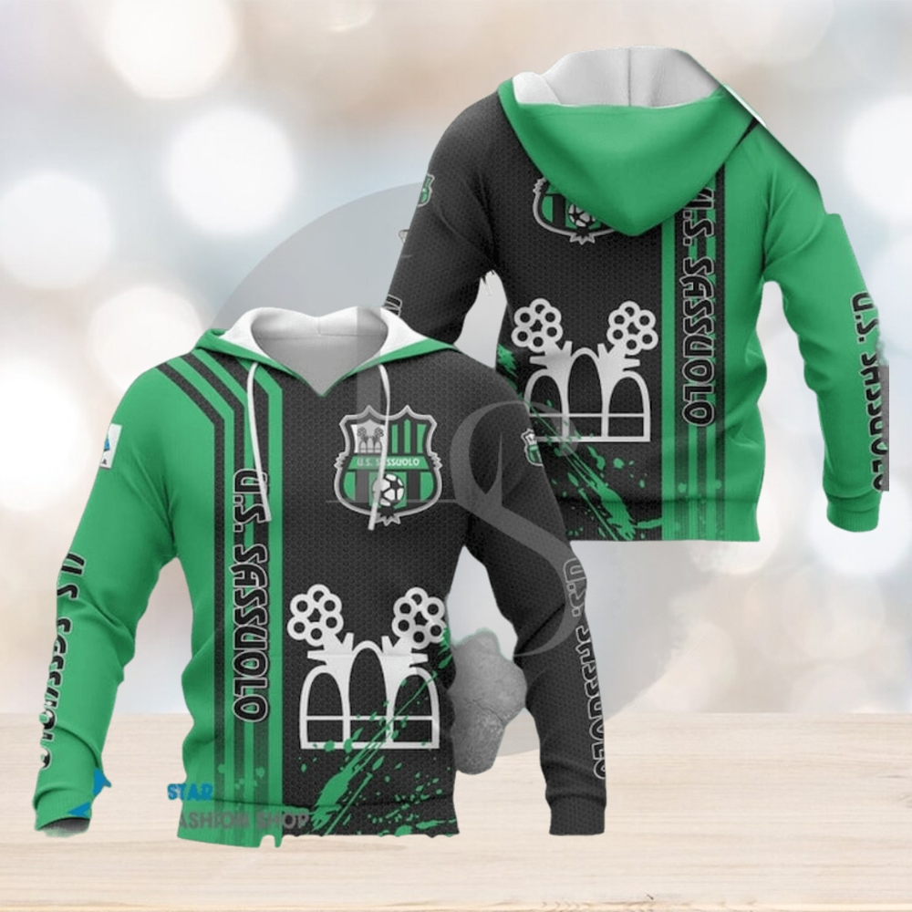 US Sassuolo Calcio Black Green Pullover Hoodie US Sassuolo Calcio Black Green Pullover Hoodie