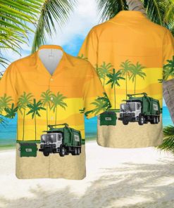 US Waste Management Garbage Truck 3D All Over Printed Hawaiian Shirt