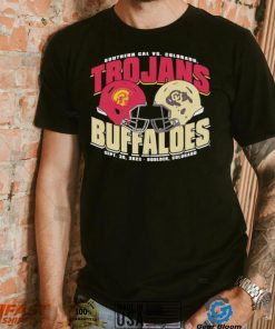 USC Trojans vs Colorado Buffaloes dueling helmet shirt