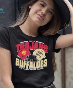 USC Trojans vs Colorado Buffaloes dueling helmet shirt