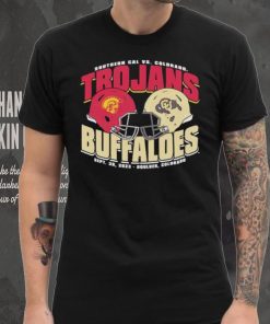 USC Trojans vs Colorado Buffaloes dueling helmet shirt