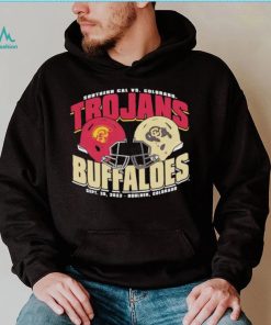 USC Trojans vs Colorado Buffaloes dueling helmet shirt