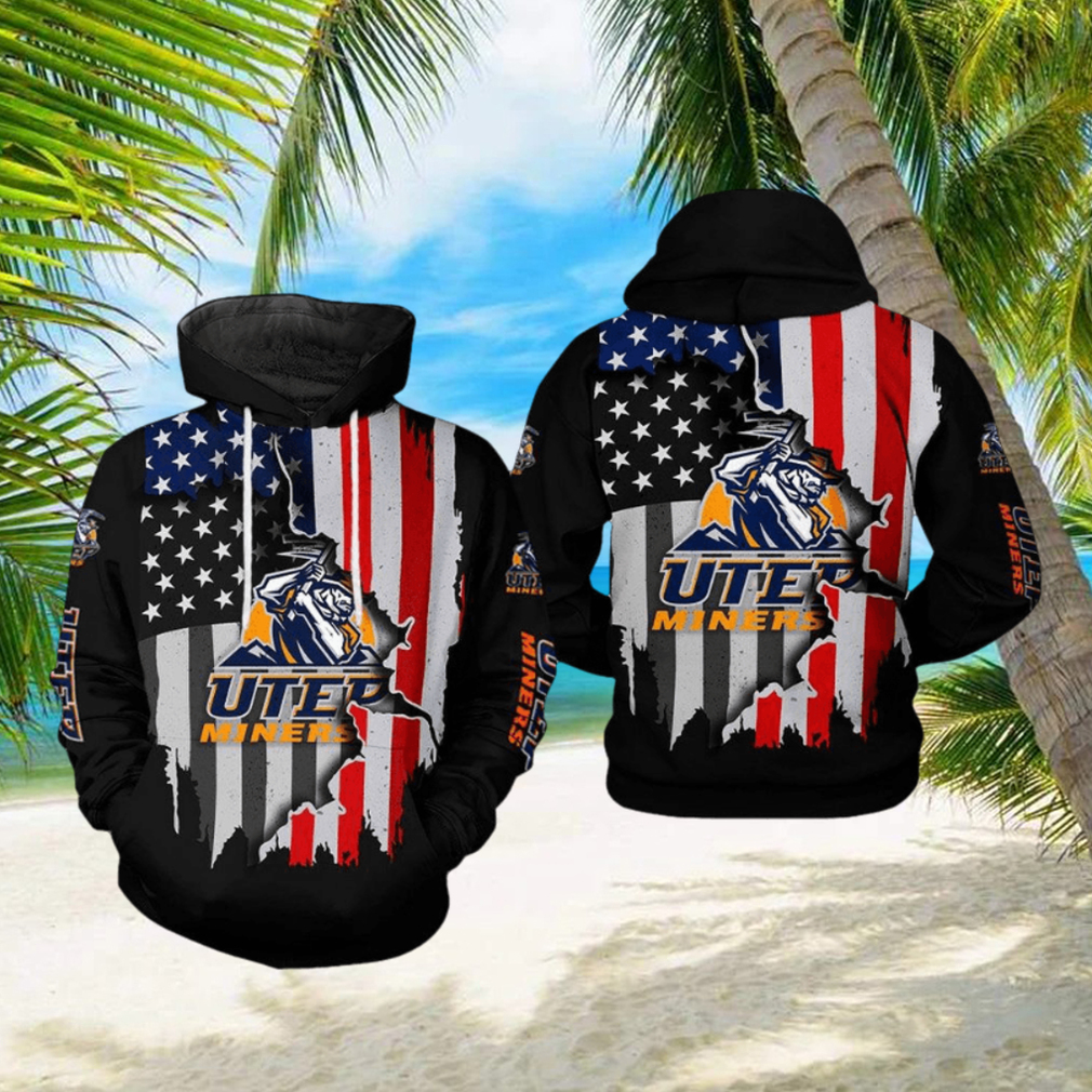 UTEP Miners NCAA US Flag 3D Printed Hoodie Ver 1 UTEP Miners NCAA US Flag 3D Printed Hoodie Ver 1