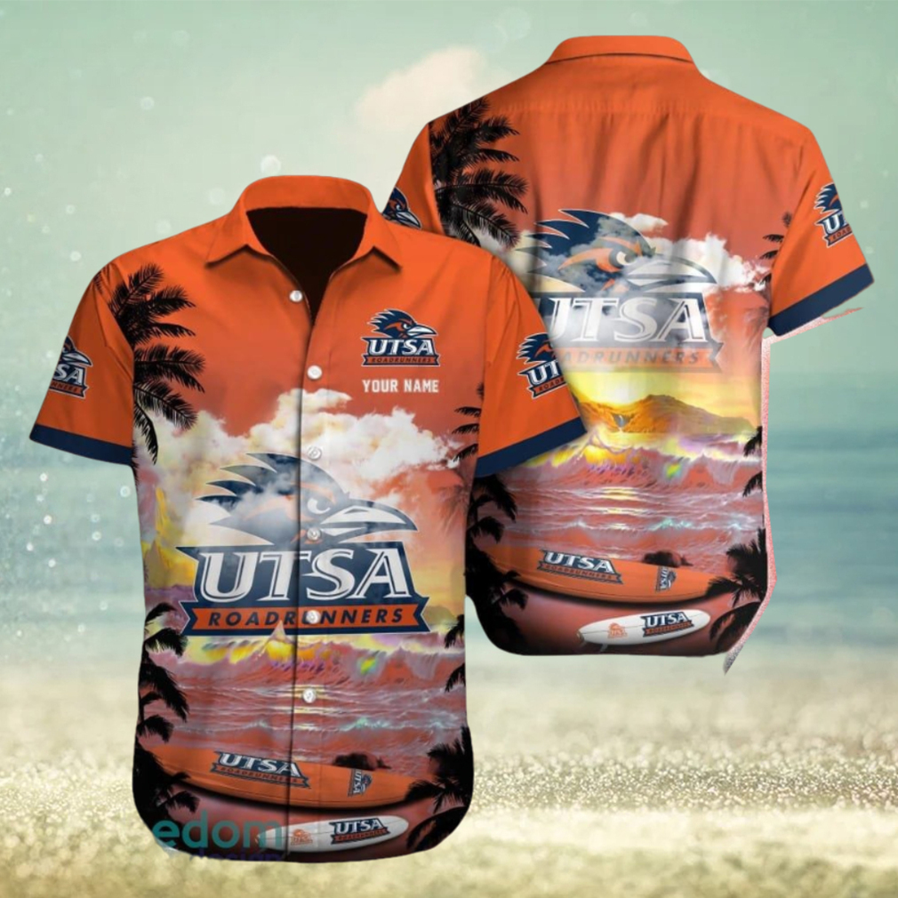 UTSA Roadrunners NCAA Ocean Custom Name Hawaiian Shirt Beach For Men Women Gift For Fans UTSA Roadrunners NCAA Ocean Custom Name Hawaiian Shirt Beach For Men Women Gift For Fans