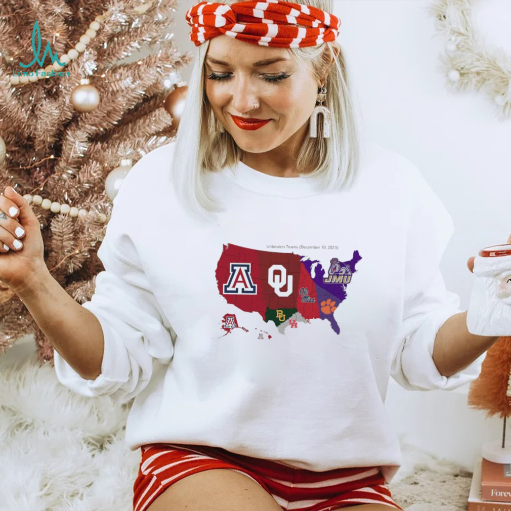 Unbeaten Teams december 10 2023 team sports in Map shirt Unbeaten Teams december 10 2023 team sports in Map shirt