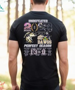 Undefeated 2023 Go Dawgs Perfect Season Washington Huskies Signatures T Shirt