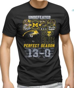 Undefeated 2023 Michigan Wolverines Perfect Season Signature T Shirt