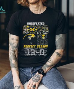Undefeated 2023 Michigan Wolverines Perfect Season Signature T Shirt