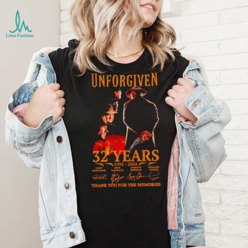 Unforgiven 32 years 1992 2024 thank you for the memories shirt