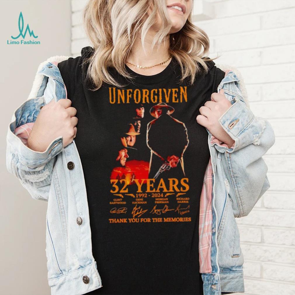 Unforgiven 32 years 1992 2024 thank you for the memories shirt Unforgiven 32 years 1992 2024 thank you for the memories shirt