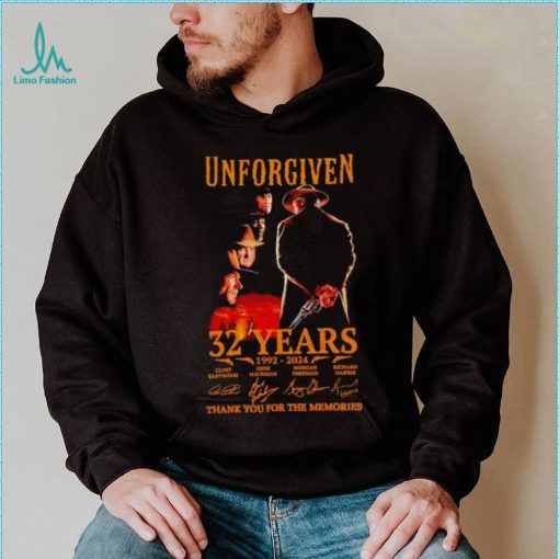 Unforgiven 32 years 1992 2024 thank you for the memories shirt