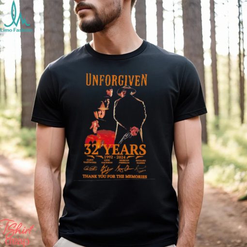 Unforgiven 32 years 1992 2024 thank you for the memories signatures shirt