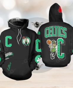 Unisex Black Boston Celtics 2023 NBA Playoffs Mantra Hoodie Sweatshirt 3D