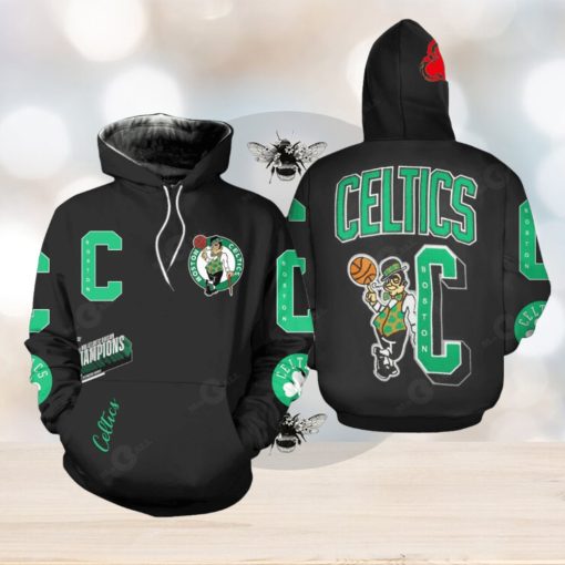 Unisex Black Boston Celtics 2023 NBA Playoffs Mantra Hoodie Sweatshirt 3D