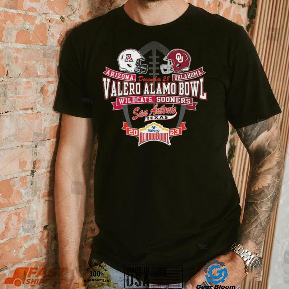 Unisex Blue 84 Black Arizona Wildcats vs. Oklahoma Sooners 2023 Alamo Bowl Matchup T Shirt Unisex Blue 84 Black Arizona Wildcats vs. Oklahoma Sooners 2023 Alamo Bowl Matchup T Shirt