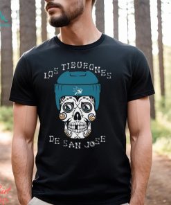 Unisex San Jose Sharks Los Tiburones Teal Helmet Tee shirt