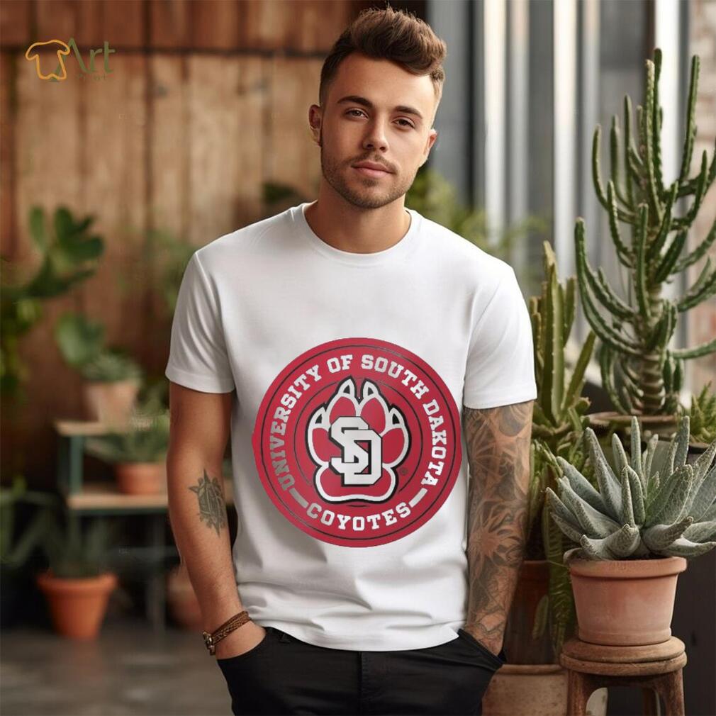 University Of South Dakota Coyotes logo T shirt University Of South Dakota Coyotes logo T shirt