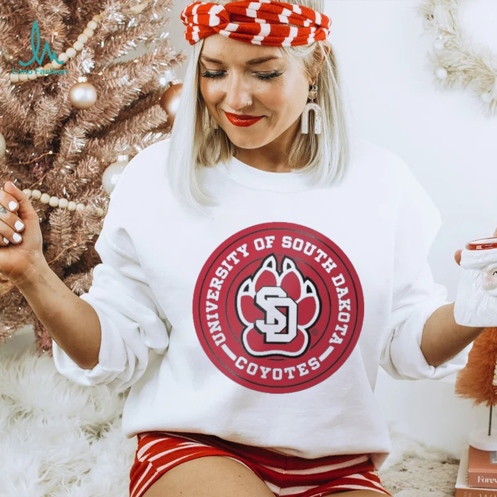 University Of South Dakota Coyotes logo T shirt University Of South Dakota Coyotes logo T shirt