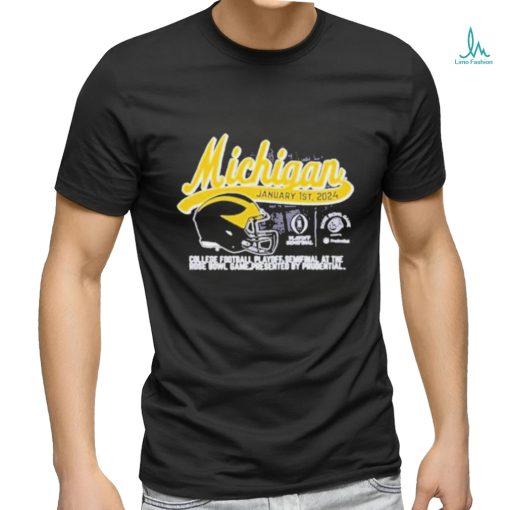 University of Michigan Football 2024 CFP Rose Bowl Game January 1st T Shirt