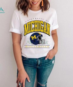 University of Michigan Wolverines est 1879 helmet retro shirt