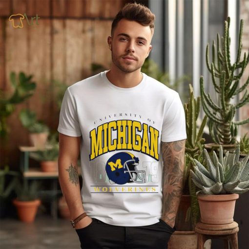 University of Michigan Wolverines est 1879 helmet retro shirt